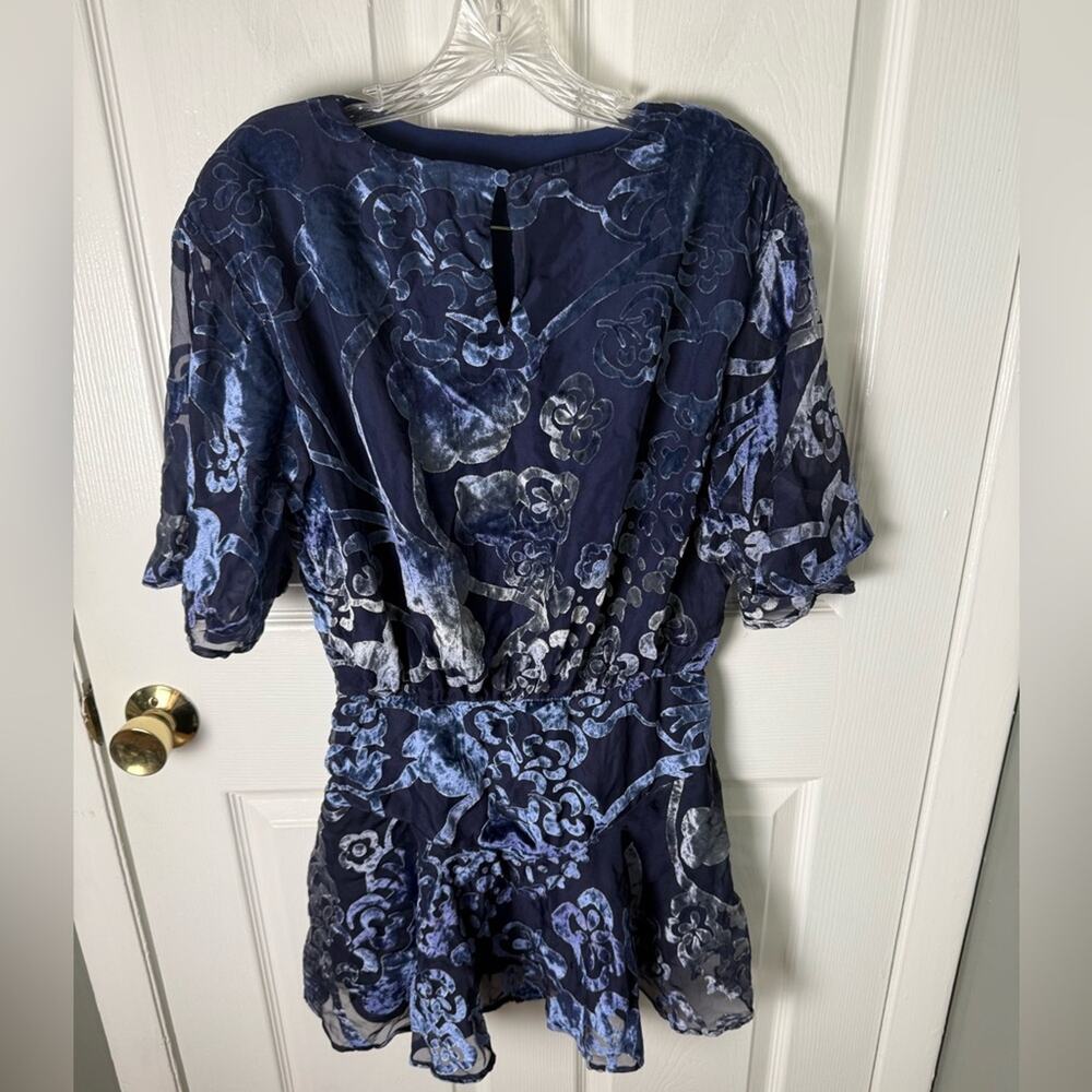 Free People Manuka Burnout Velvet Mini Dress S - Picture 3 of 5